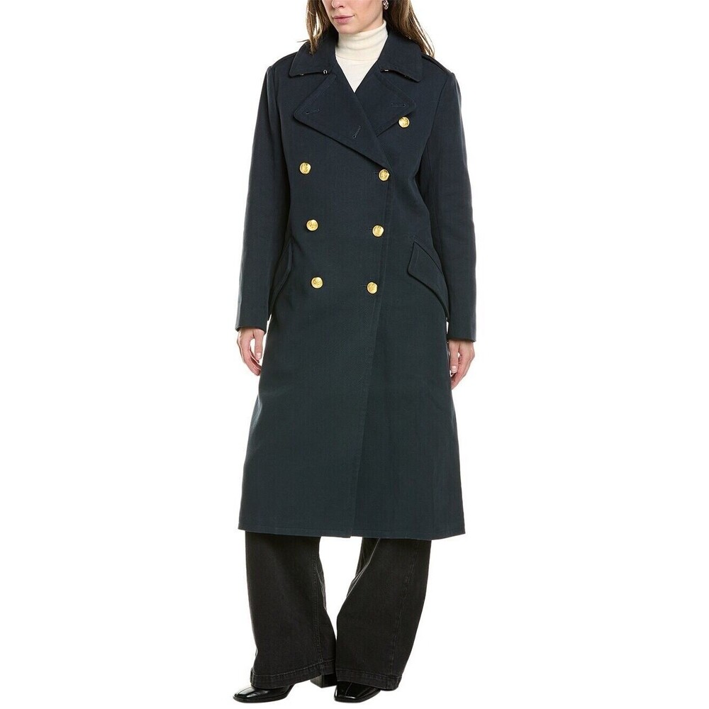 NWT Rag & Bone Salute Jackie Twill Double Breasted Military Coat Jacket Sz XXS